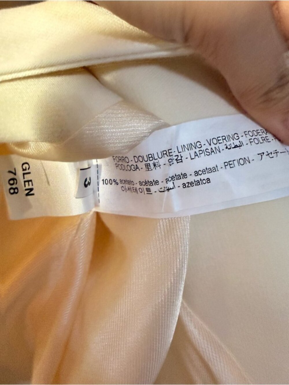 ZARA Off-White Single-Button Tailored Blazer size S - Picture 8 of 9